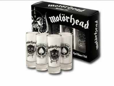 Motörhead Schnapsgläser 4er-Pack Ace of Spades Shot Glas Warpig Lenny