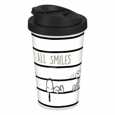 Peanuts Reisetasse Snoopy all smiles - 400 ML Coffee to Go Becher