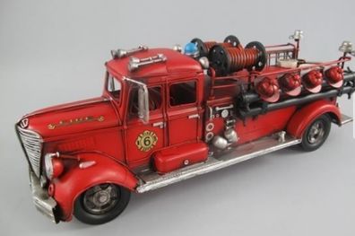 XXL Blechmodell: Mega Grosses Feuerwehr Auto ca.50 cm lang - Shabby Retro