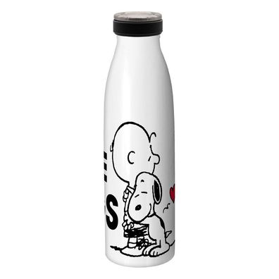 Peanuts Edelstahl Thermosflasche Free Hugs Snoopy + Charlie Brown