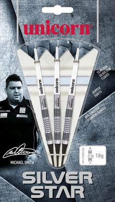 Unicorn Silver Star Michael Smith Steel Darts 26 g | Dart Darten Dartspiel Pfeil