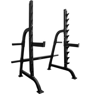 Sporttrend 24® Kniebeugenständer Hantelablage mit Scheibenständer Squat Rack bis