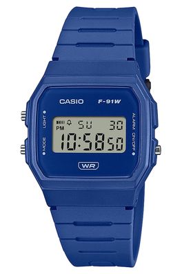 Casio Timeless Collection Damen- und Jugenduhr Blau F-91WB-2A1EF