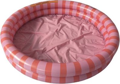 Swim Essentials Swimming Pool 100 cm Pink Rot Gestreift 100 x 20 cm