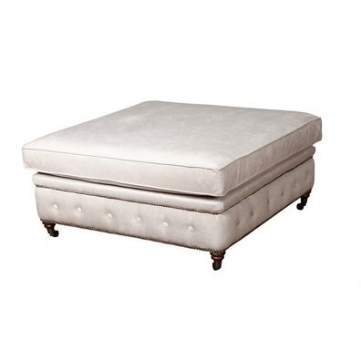 Chesterfield Hocker Oxford XXL Ottomane Rundhocker Fußhocker Chaise Poufa Neu!
