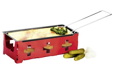 NOUVEL Raclette mit Rechaukerzen CH-Kreuz 7-teilig