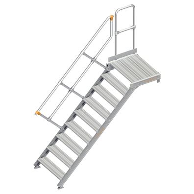 Layher 112 Treppe mit Plattform 45EUR 800mm 9 Stufen