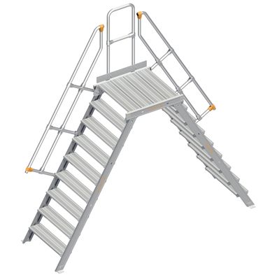 Layher 114 Übergang stationaer 60EUR 800mm 9 Stufen