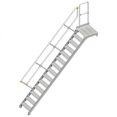 Layher 112 Treppe mit Plattform 45EUR 600mm 14 Stufen