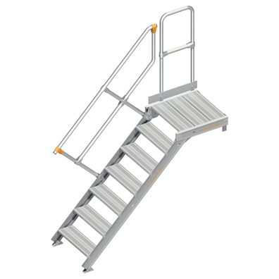 Layher 112 Treppe mit Plattform 45EUR 600mm 7 Stufen