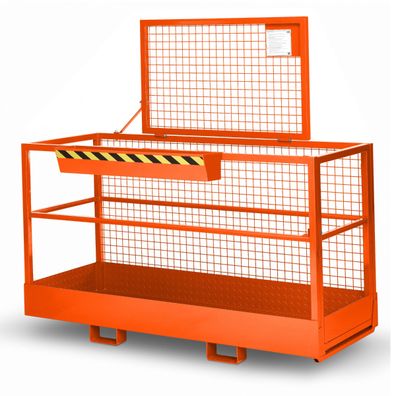 R+R Industrietechnik Arbeitskorb Typ RAK-Big 2000x800x1910mm RAL2004 Reinorange