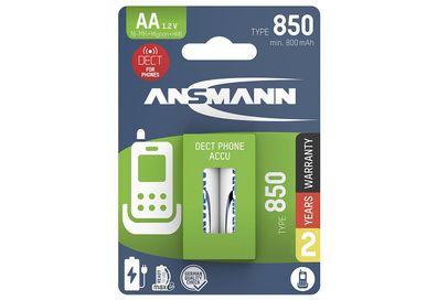 Ansmann Akku NimH Mignon Dect 0,8A 2er