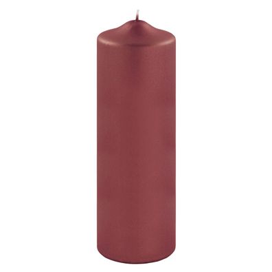 Fink CANDLE Stumpenk., metallic dunkelrot, et. Höhe 25, Ø 8 123791