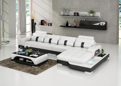 Ecksofa Sofa Wohnlandschaft L Form Polster Couch Ledersofa Sofas Couchen Design