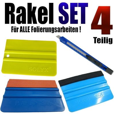 Rakel Set für alle Folierung Arbeiten 4 Teilige Profi Set - Aufkleber Sticker