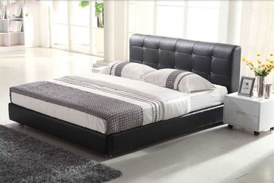 Doppelbett Designer Polster Doppel Ehe Bett Betten XXL Leder Gestell Neu S-9180