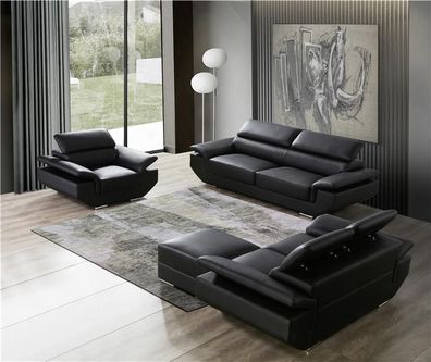 Multifunktions Sofagarnitur 3 + 1 + 1 Sitzer Set Design Sofa Polster Couchen Couch