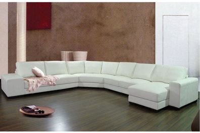 Wohnlandschaft Couch Polster Eck Garnitur Designer Ledersofa Big Sofa 1059
