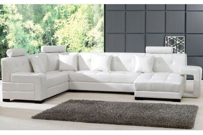 Wohnlandschaft Polster Ecke Eck Sofa Couch Garnitur Landschaft Leder Sitz 1052