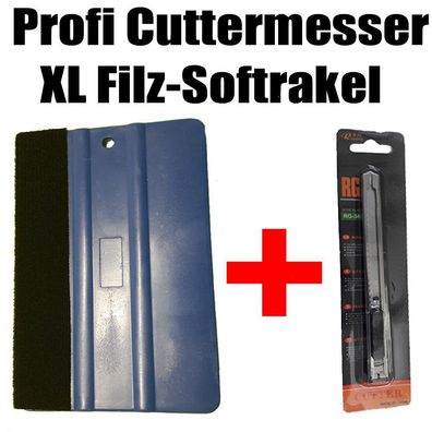 Profi Cuttermesser Folienmesser 1x Soft Rakel XL - Rakel Set