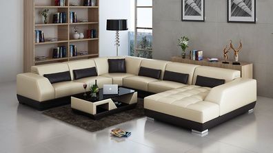 Ledersofa + USB, ouch Wohnlandschaft Ecksofa Eck Garnitur Design Modern Sofa