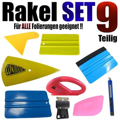 Rakel Set Geeignet für Alle Folierung Arbeiten - Auto Folien - 9 Teilige