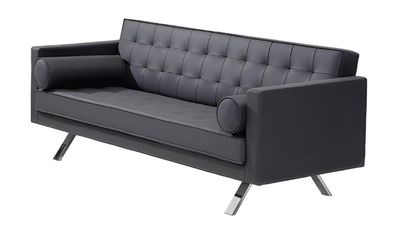 Sofa Moderner Sofa 3-Sitzer Büromöbel Sitz Leder Polsterstuhl Sofa Textil