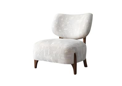 Beiger Sessel Designer Wohnzimmer Möbel Armlehnen Polstersessel
