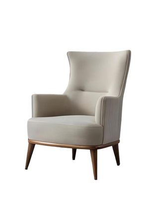 Sessel Design Couch Sofa 1 Sitzer Luxus Relax Beige Textil Lounge Polster