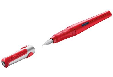 Pelikan Füllhalter Pelikano® für Rechtshänder Feder M rot