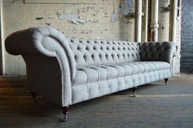 Textil Sofa Stoff Couch Chesterfield big sofas xxl couchen Sitz 265cm Polster