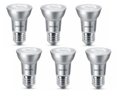 6x Philips LED PAR20 Reflektor E27 dimmbar 6W = 50W warm 25° EEK: (Spektr. A-G)