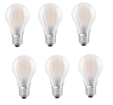 6x Osram LED STAR Classic A 75 E27 8W = 75W kaltweiß EEK: (Spektrum A-G)