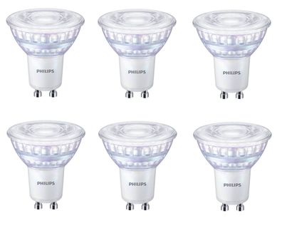 6x Philips Reflektor Spot 2,6W = 35W GU10 36° warmweiß EEK: (Spektrum A-G)