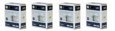 4x Briloner LED Downlight Einbauspot Aluminium 5W 110° EEK: (Spektrum A-G)