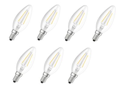 7x Osram STAR Classic B15 LED Kerze E14 1,5W = 15W warmweiß EEK: (Spektrum A-G)