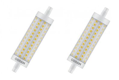 2x OSRAM LED Star Line R7s Stab 15W = 125W warmweiß 118mm EEK: (Spektrum A-G)