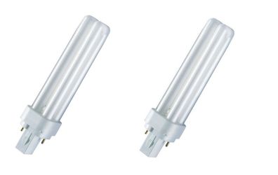 2x Osram Dulux D Energiesparlampe 26W G24d-3 840 2-pin 172mm EEK: (Spektrum A-G)