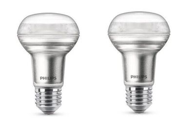 2x Philips LED Reflektor E27 warmweiß 4,5W = 60W dimmbar EEK: (Spektrum A-G)