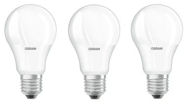 3x OSRAM LED Glühlampe 60W-Ersatz matt E27 dimmbar warmweiß EEK: (Spektrum A-G)