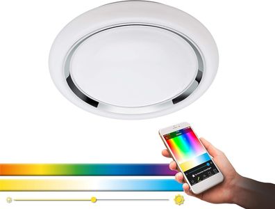 EGLO Capasso Connect-C LED Deckenleuchte RGB smart 34cm rund 17W EEK: (Spek A-G)