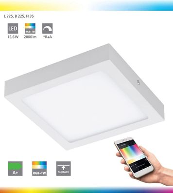 Eglo Connect LED Fueva-C 15,6W Deckenleuchte 22,5cm RGB EEK: (Spektrum A-G)