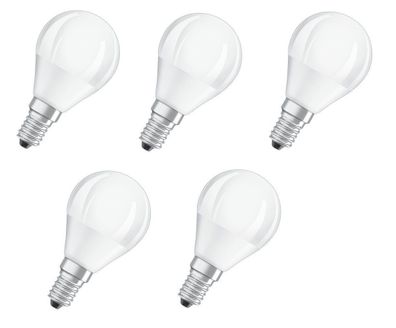 5x Osram LED Relax + Active LED Tropfen E14 5W = 40W warm-kalt EEK: (Spek A-G)