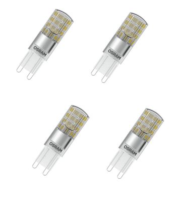 4x OSRAM LED STAR PIN 30 G9 2,6W = 30W warmweiß 320lm EEK: (Spektrum A-G)