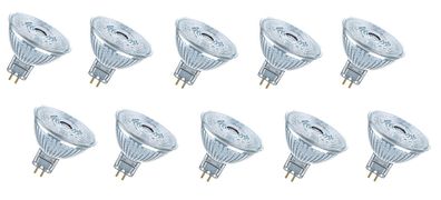 10x Osram LED Star MR16 Spot silber Gu5.3 12V 3,4W = 20W dim EEK: (Spektr. A-G)