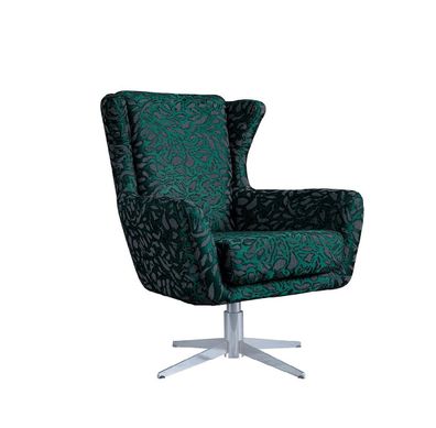 Sessel Stoff Wohnzimmer Polyester Design grün Modern Sitz Sessel Stuhl Luxus