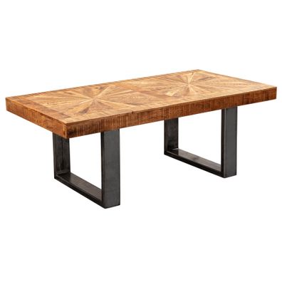 Wohnling Couchtisch Mango 105 x 55cm Tisch Massivholz Wohnzimmertisch Sofatisch