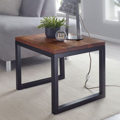 Wohnling Beistelltisch 45x40x45 cm Massivholz Wohnzimmertisch Tisch Wohnzimmer