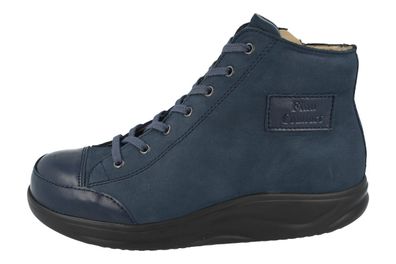 FINN Comfort Finnamic Holten Damen Halbschuhe knöchelhoch blau navy Nubukleder