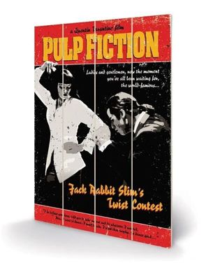 Pulp Fiction Twist Contest Holzschild 40x59cm Quentin Tarantino John Travolta